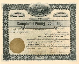 Rampart Mining Co. - Stock Certificate